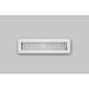 White Steel Floor Register Vent Diffuser w/ Damper, Fits 2-1/4"x12" Duct Opening