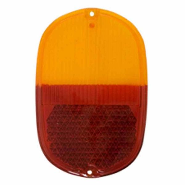 Tail Light Lens, for Type 2 Bus 62-71, Amber/Red Each, Compatible with Dune Buggy