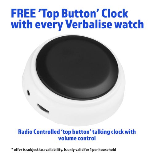 Verbalise Digital Radio-controlled Alarm Talking Watch VER-D08B