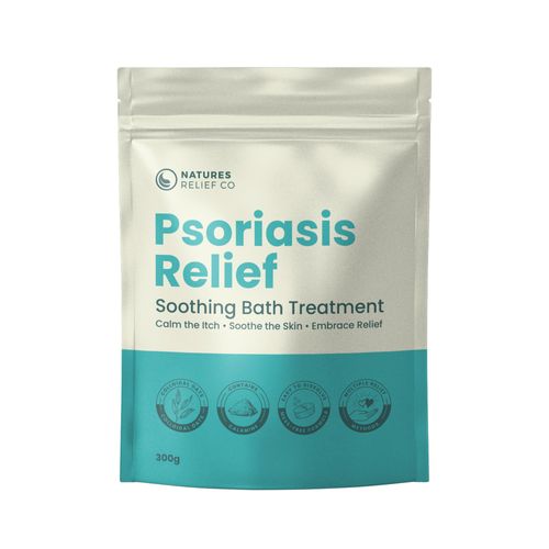 Psoriasis Relief Bath Soak | Multi-Use Method | Soothing Colloidal Oatmeal & Calamine Skin Treatment | 300g | Relieves Itching, Redness & Irritation | Calming Bath Soak & Spot Treatment for Psoriasis
