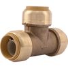 SharkBite 3/4 Inch Tee, Push to Connect Brass Plumbing Fitting, PEX Pipe,