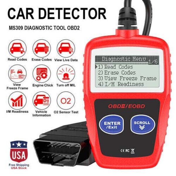 Automotive OBD Code Reader OBD2 Scanner Car Check Engine Fault Diagnostic Tool J