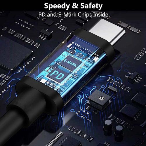 USB C to 7.4mm Adapter Cable Braided Fast 100W Power Pack Charging Supply Type C Male to DC 7.4 x 5.0mm Barrel Converter Cord for Latitude XPS Inspiron 15 15R 5537 17 17R 5721 Dell Laptop PD Charger