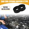 Partuto 2pcs Universal Car Coil Spring Buffer Buffer D Type - Rubber Black