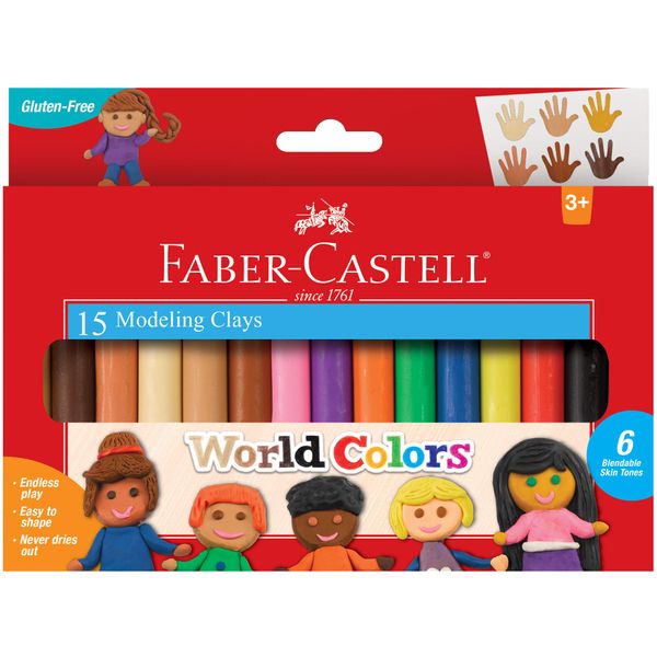 Faber-Castell World Colors Modeling Clay - Modeling Clay for Kids - Sensory Play