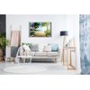 Beach Sunset View 3D Window Effect Canvas Wall Art Picture Print (12X8)