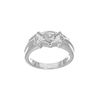Sterling Silver 3 Stone Band Ring