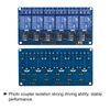 sourcing map Relay Module 6 Channel 5V Low Level Trigger Module Blue Relay Module Board for DSP