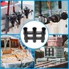 3 Tube Fishing Rod Holders Plastic Wall-Mounted Rack Pole Bracket