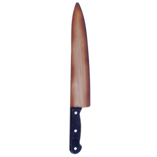 Struts Halloween Plastic Rusty Kitchen Knife Fancy Dress Prop, Black