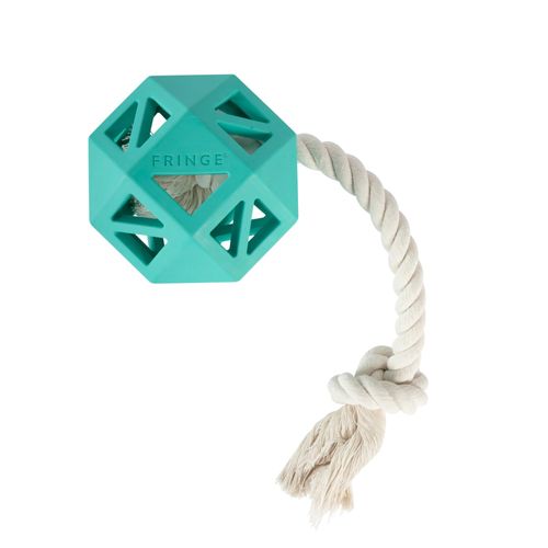 Fringe Studio "Pull My Way Turquoise Rubber Dog Toy, Pet Shop Collection (518030)