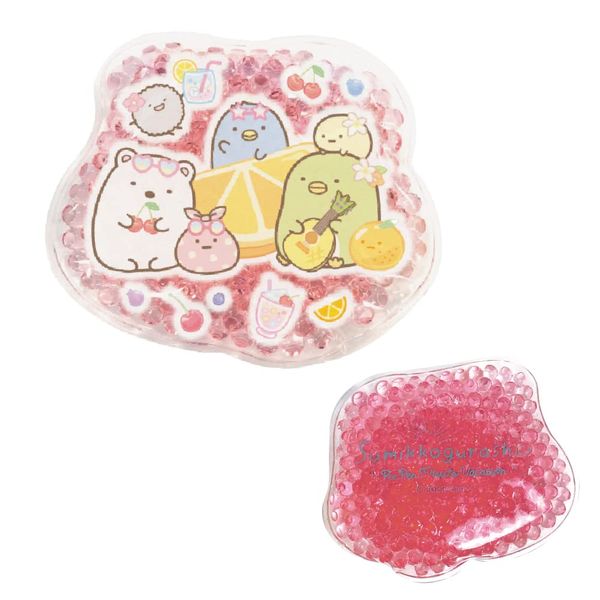 Sumikko Gurashi Pink Pattern Crushing Ice Packs, Round Type, Character Cute, Lunch Box, Ice Pack, 1 Piece