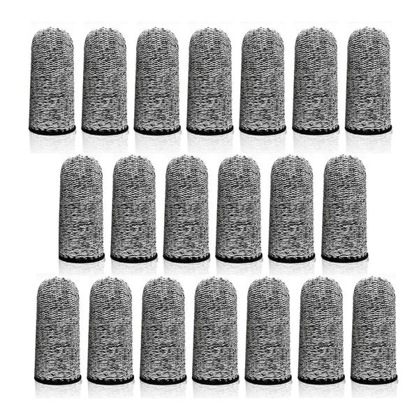 MiJunHD Cut Resistant Finger Cot,20 Pcs Reusable Finger Protector Breathable Anti Cutting Non Slip Finger Sleeve Protection Cot for Work,Garden,Kitchen,Sculpture (Grey)