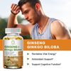 GINSENG+Ginkgo Biloba Capsules Supplement Antioxidant Cognitive Function Support