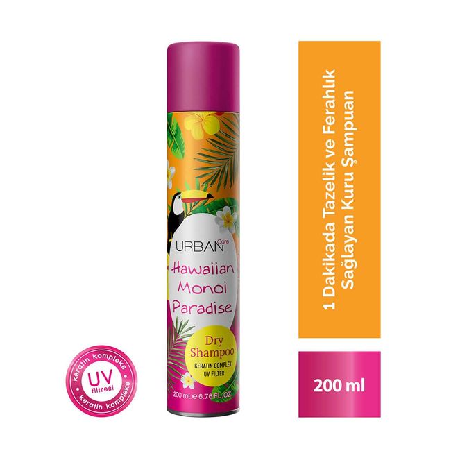 URBAN Care Hacimlendirici Kuru Şampuan Hawaiian Monoi Paradise 200 ml- Vegan