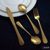 16-Piece Gold Flatware set Cutlery Set Reflective Stainless Steel Silverware set