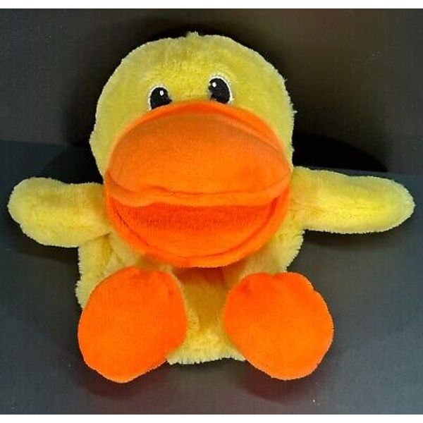 SPARK Create Imagine  Duck Hand Puppet Plush Yellow Orange