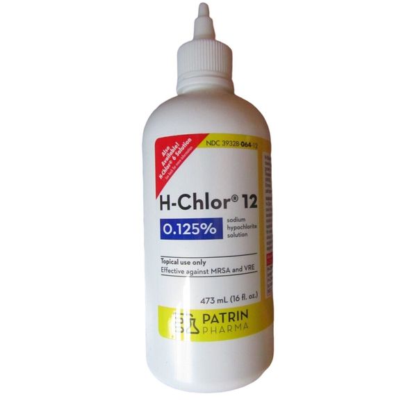 H-Chlor 12 WOUND WASH for  MRSA & VRE 16oz ~