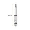 sourcing map 5pcs S2 Square Screwdriver Bit 1/4" Hex Shank 2" Length Magnetic Screw Driver Power Tool