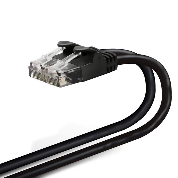 Elecom LD-GPY/BK1 LAN Cable, CAT6, 3.4 ft (1 m), Connector Has Unbreakable Tab, Soft, Black
