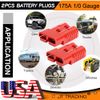 2X 175A Battery Quick Connect Disconnect Cable Plug Winch Jumper Connector Kit