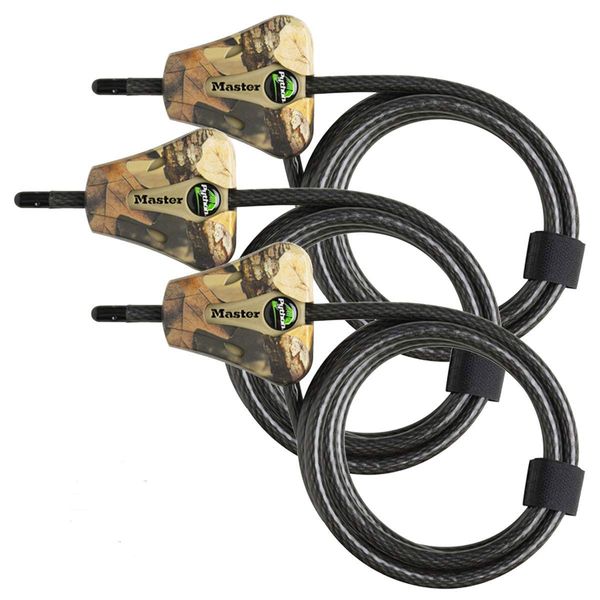 Master Lock - Python Adjustable Camouflage Cable Locks #8418KA CAMO 3-Pack