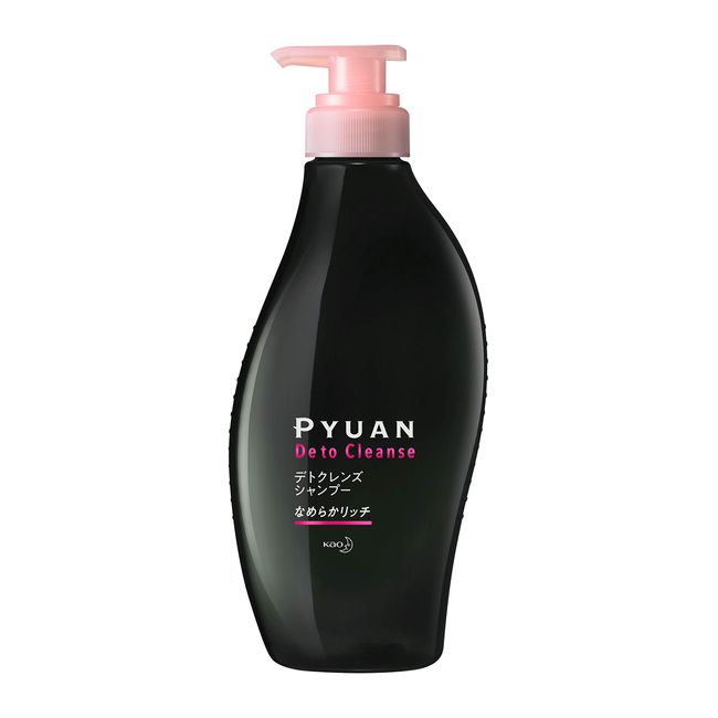 PYUAN Deto Cleansing Shampoo, Smooth Rich Pump, 16.9 fl oz (500 ml), [Hair Care Series for Sticky & Smooth Roots, Mixed Hair], Non-Silicone Formula, Plum & Camellia Scent, 16.9 fl oz (500 ml) (x 1)