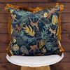 Furn Monkey Forest Polyfilled Cushion, Midnight Blue, 50 x 50cm