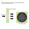sourcing map Flush Pull Ring Handle 43.5x7mm, Plane Drawer Door Pull, Black