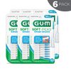 GUM - 10070942002391 Soft-Picks Wider Spaces Dental Picks, 25% Wider, Easy-to-Use Handle, 100 Count, (Pack of 6)