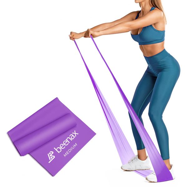 Beenax Resistance Bands - Exercise Bands to Build Muscle, Flexibility, Strength for Pilates, Yoga, Rehab, Stretching, Fitness, Gym, Physio, Strength Training and Workout - Men & Women