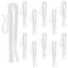 DanziX 40 PCS Plastic Curtain Hooks, 85mm White Plastic Adjustable Pinch Pleat Hooks