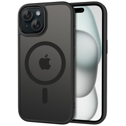 CACOE Magnetic Case for iPhone 15 2023 6.1 inch-Compatible with MagSafe & Magnetic Car Phone Mount,Anti-Fingerprint TPU Thin Phone Cases Cover Protective Shockproof (Matte Black)