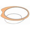 Mika Series Self-help Tableware, Small Bowl, Medium, 8.5 fl oz (250 ml)