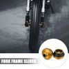 X AUTOHAUX Pair Motorcycle Wheel Front Fork Frame Sliders Gold Tone Universal