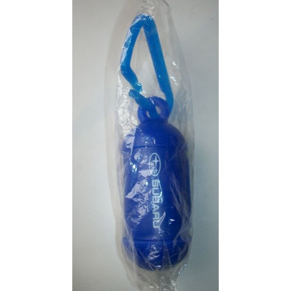 New Blue Subaru Pet Waste Bag Bone Dog Poop Dispenser Carrier Holder Keychain