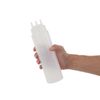 Vogue CW725 Squeeze Bottle Clear, 3 Nozzle, 24 oz.,White