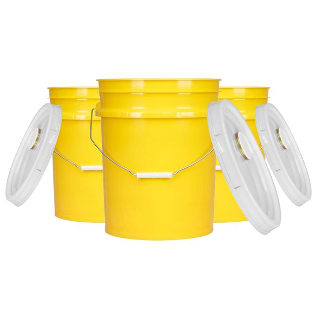 5 Gallon Food Grade Bucket  BPA Free Pail With Handle & Lid
