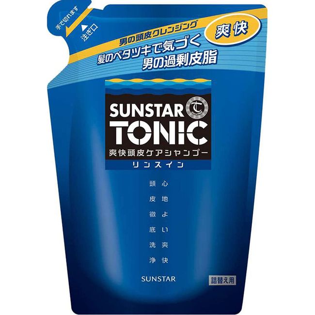 Sunstar Tonic Refreshing Scalp Care Shampoo, Rinse In Refill, 11.8 fl oz (340 ml), Set of 5