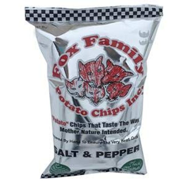 Fox Family Potato Chips, 7oz, Made in Maine - Gluten Free (Salt and Pepper)