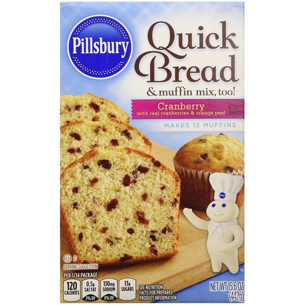 Pillsbury Cranberry Flavored Quick Bread & Muffin Mix, 15.6 oz