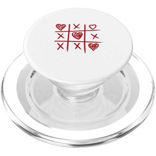 Black Love Tic-Tac-Toe PopSockets PopGrip for MagSafe