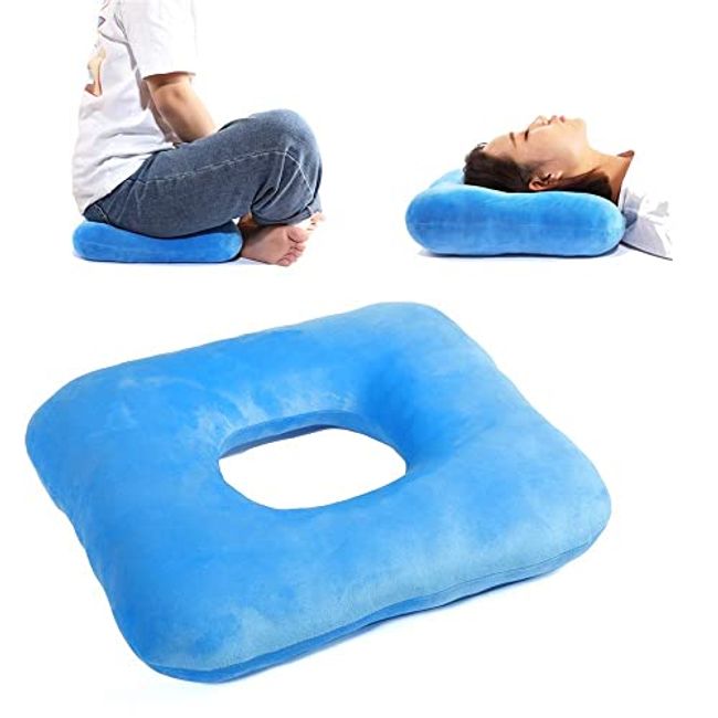 Donut Inflatable Seat Cushion for Tailbone and Bed Sores, Donut Pillow for  Sitting- for Home, Car, Office