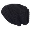 Lilax Knit Slouchy Oversized Soft Warm Winter Beanie Hat Black
