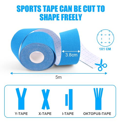 ACWOO Kinesiotapes, 6 Rolls Kinesiology Tape, 5 m x 3.8 cm Professional Physio Tape, Waterproof Sports Tapes, 5 m, Skin-Friendly Therapy Tape, Elastic Kinesio Tapes for Sports Everyday (Colourful)