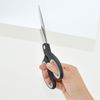 Rapesco 1574 Soft Grip Handle Scissors, Black/Light Grey, Set of 4