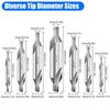 7Pcs HSS Center Drill Bits 60° Combined Countersink Spotting Tools Metalworking