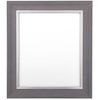 FRAMES BY POST Scandi Slate Grey Mirror 30 x 20 Inch with 3mm Plain Mirror