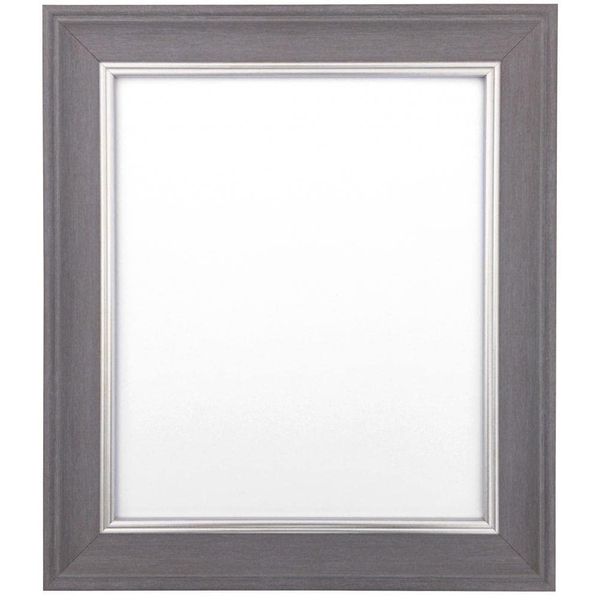 FRAMES BY POST Scandi Slate Grey Mirror 30 x 20 Inch with 3mm Plain Mirror