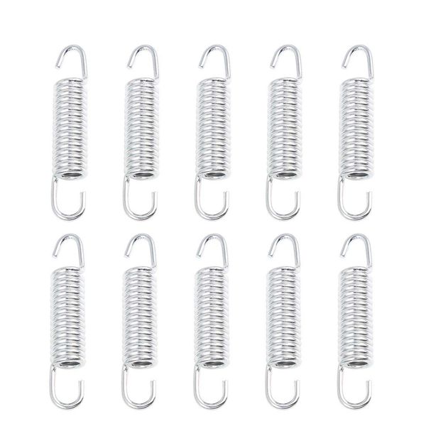 uxcell 10PCS Motorcycle Kickstand Spring Motorcycle Silver Tone Main Bracket Kickstand Return Spring for JH70
